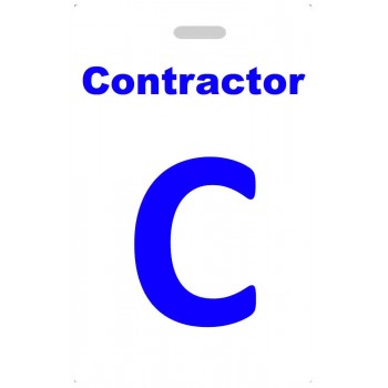 Custom Printed PVC Contractor Badges - 10 pack